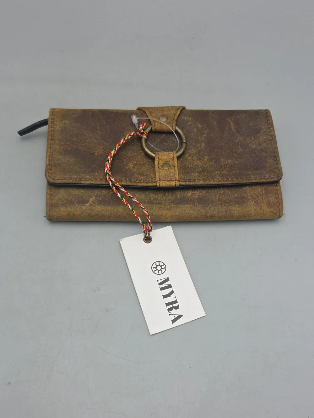 Myra Just4Me distressed leather wallet New NWT